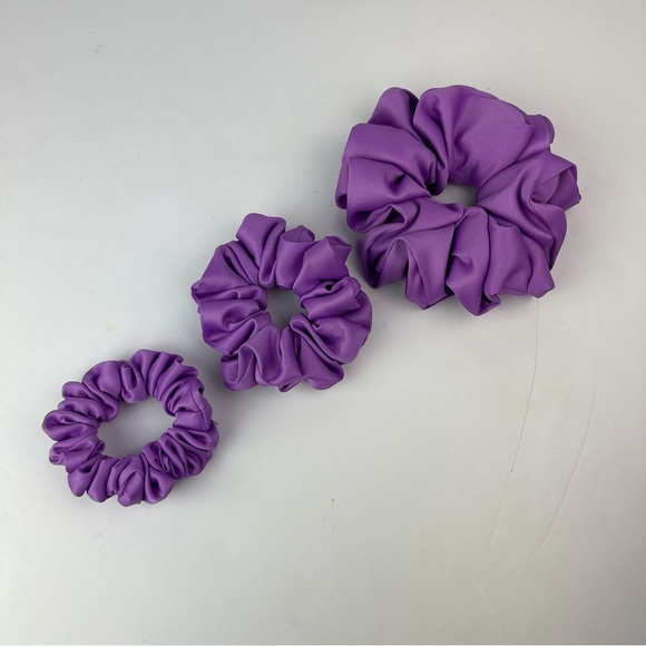 Set of 3 Handmade Satin Scrunchie - Picture 5 of 5
